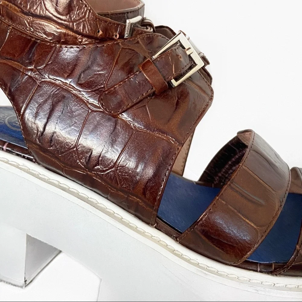 JEFFREY CAMPBELL Weymouth Brown Havana Platform Gladiator Sandals